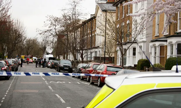 Police have cordoned off the road