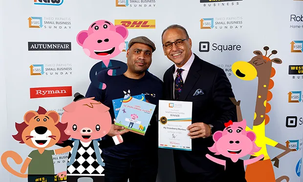 Local illustrator meets former Dragon’s Den star after winning his Twitter business contest