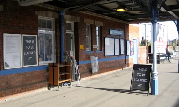 Sending a signal: Banner Repeater Art Space at Hackney Downs Station. Photograph: Pink Water/Clunie Reid