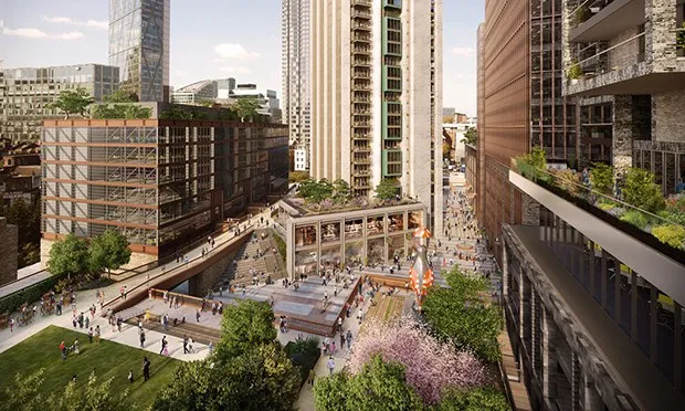 Designs for the Bishopsgate Goodsyard development. Photograph: Hammerson plc