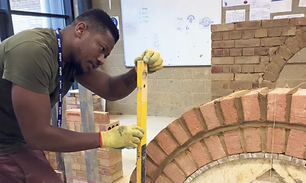 Building bricks: HCC workshop technician Mandi measures up.
