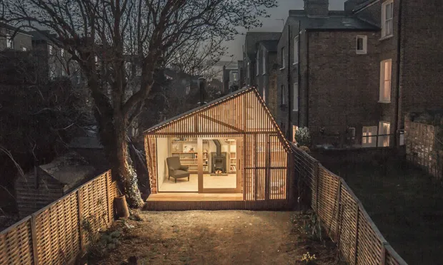 “It’s like my world”: Roland Chambers’ writing shed. Photograph: Surman Weston.