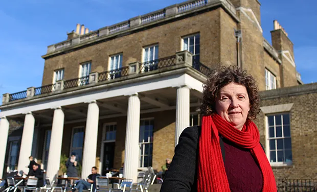 Caroline Millar in front of Clissold House, which she said may have to close to the public in a "worst case scenario" in two