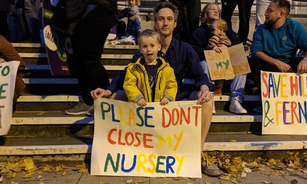 Previously: Children joined their parents to fight for the nurseries