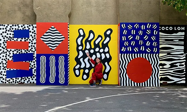 Hackney artist teams up with local schoolchildren to create 30-foot playground mural