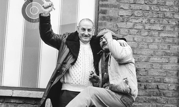“Two older lads on the razz”: detail from Dalston in the 80s. Photograph: Andrew Holligan.