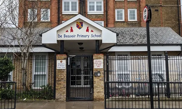 De Beauvoir Primary School, which is at risk of closure.