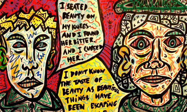 French connection: detail from Ana Pallares' Beauty, which takes the form of an exchange between the artist and French poet A