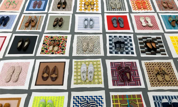 Shoes (detail) by Lisa Milroy. Presented to Tate by Charles Saatchi 1992. Photograph © Tate, London 2018