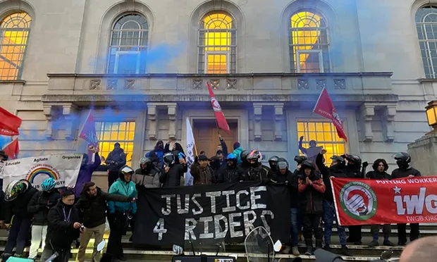 Fast food couriers stage Town Hall protest as they fight for better parking near Dalston McDonald’s