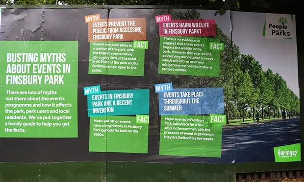 Haringey Council accused of dodging scrutiny over major events at Finsbury Park