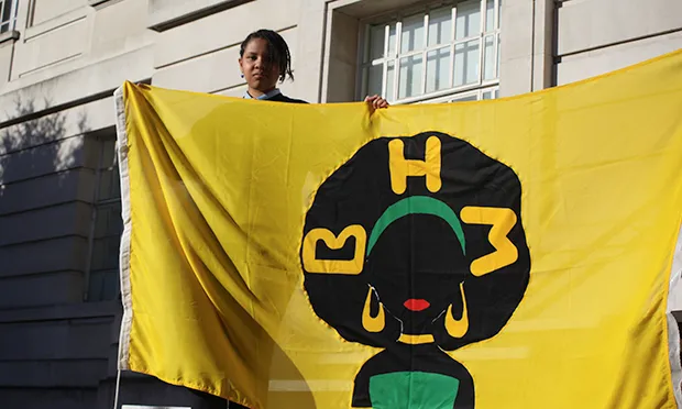 Urswick student’s Black History Month flag raised above Hackney Town Hall
