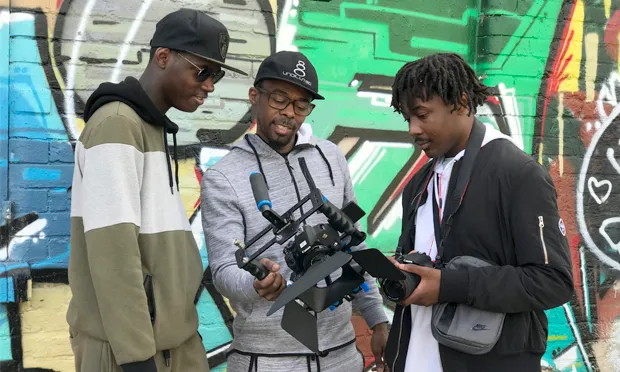 Cast and crew: Future Hackney laid on all the tools for their young participants to direct mini music masterpieces. Photograp