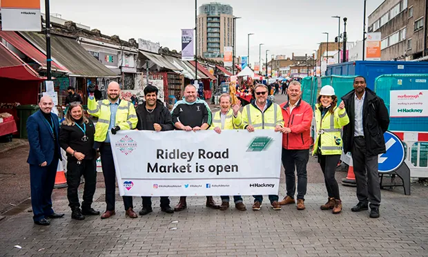 Hackney Mayor visits Ridley Road as work on new-look market gets underway