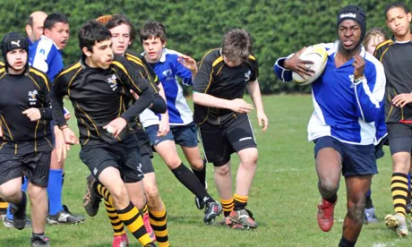 Hackney Bulls' number 8 Colin Kpodonu v London Wasps 006