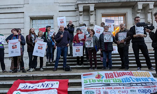 ‘Absolute disgrace’: Protesters hit out at council plan to cut library jobs – with union set to vote on strike action