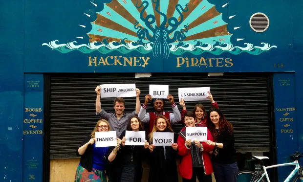 Man arrested after BMW crashes through window of Hackney Pirates HQ