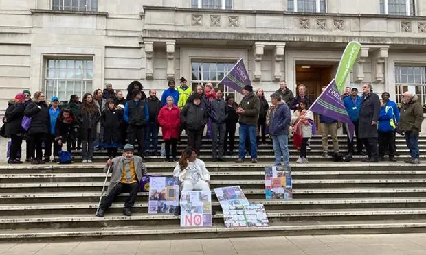 Hackney Unison protest library redundancies and support national strikes.