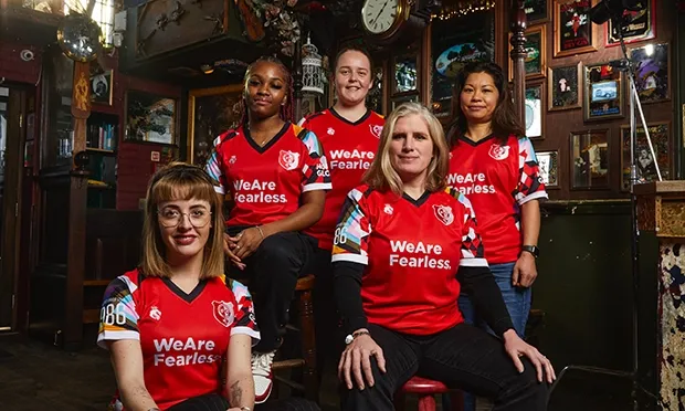 ‘We are ourselves’: Hackney football club launches kit to celebrate its standing as Europe’s first openly gay women’s team