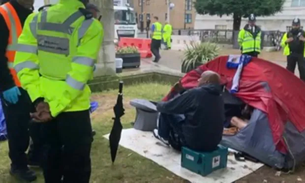 Homeless man left psychologically ‘wounded’ after losing everything at Town Hall protest camp