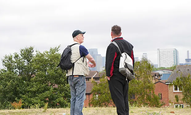 Iain Sinclair walks ‘ginger line’ in film adaptation of London Overground