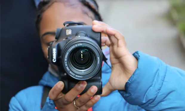 Snap happy: learning how to use film equipment with What's Your Story? Photograph: Immediate Theatre