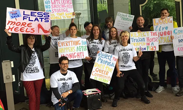 Friends of the Joiners Arms campaigners. Photograph: FOTJA