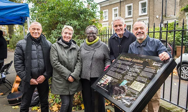 Family and friends gather to celebrate community stalwart Kit Crowley at the garden that now bears her name
