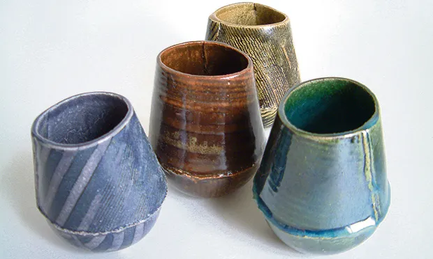 beakers by ceramicist Sarah Hall hoxton hackney turning earth
