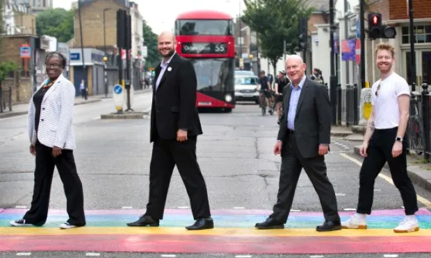 Two pedestrian crossings in Hackney get a rainbow remake for Pride
