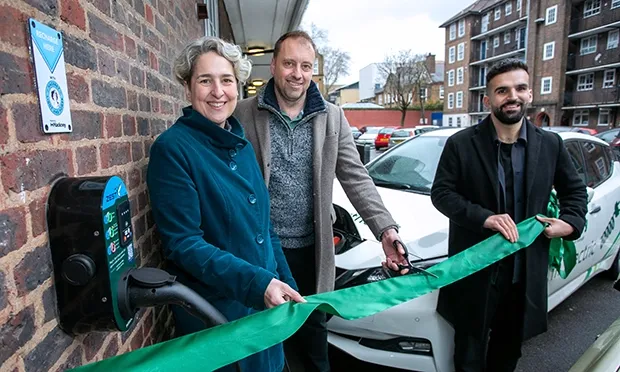 First electric charger in Hackney’s ‘country-leading rollout’ installed in Hoxton