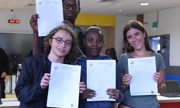 Mossbourne Community Academy GCSE students 2024