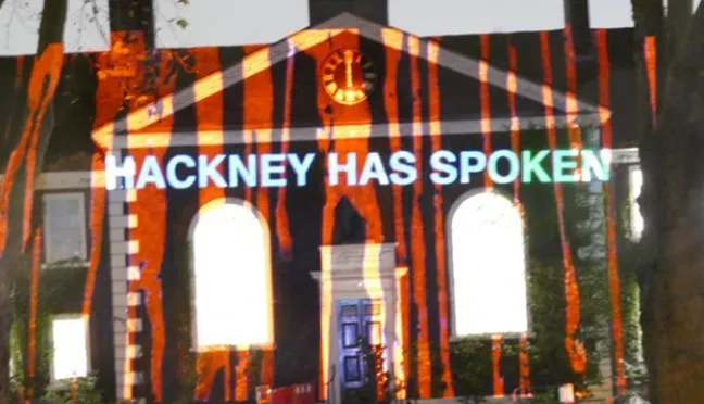 Museum of the Home lit up by Geffrye Must Fall as campaign continues