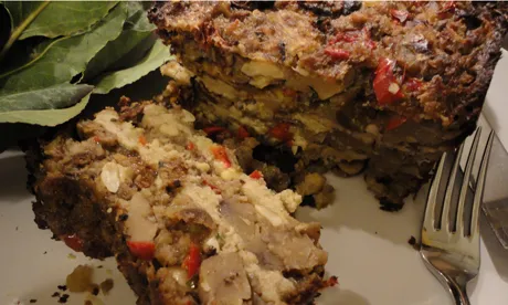 December recipe: mushroom and chestnut roast with cashew cream