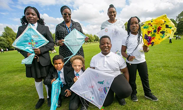 Oldhill School celebrates its new name and logo with kite-flying day – as another local link to slavery is excised