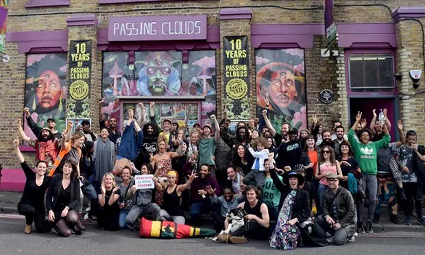 Previously: Passing Clouds supporters outside the Richmond Road building in June