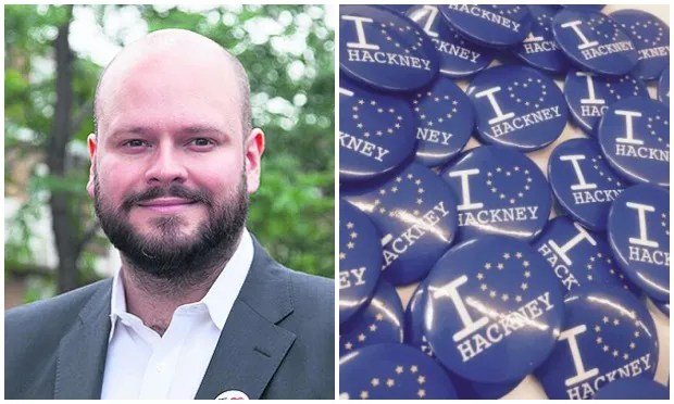 Mayor gives out 1,000 ‘I love Hackney’ badges as part of EU nationals drive