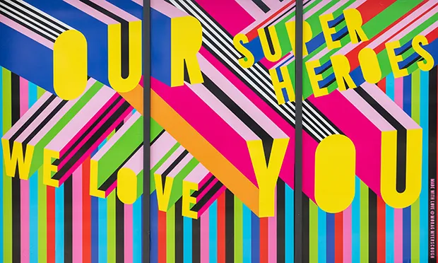 Street artists unveil free poster gallery in Finsbury Park dedicated to frontline workers