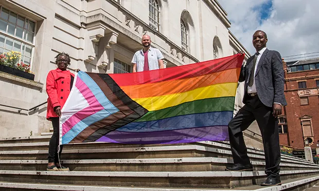 Inclusive Pride flag flies above Hackney Town Hall for first time