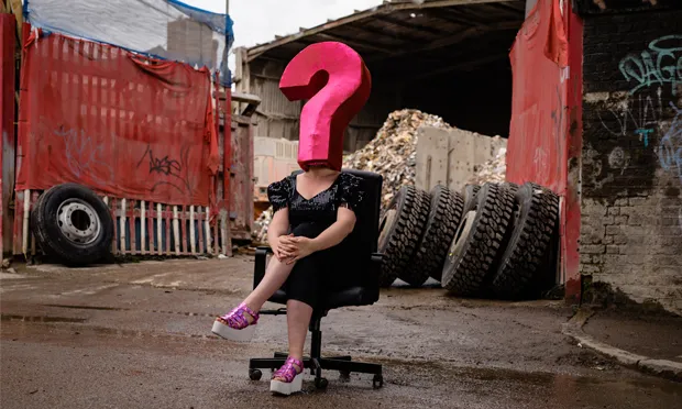 Pose a question: artist Talia Randall, organiser and compere of Question Time Cabaret. Photograph: Mike Massaro