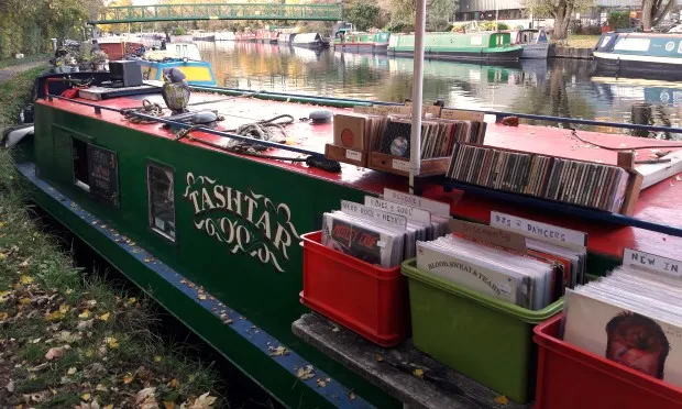 UK’s only floating record shop docks in Hackney for the winter