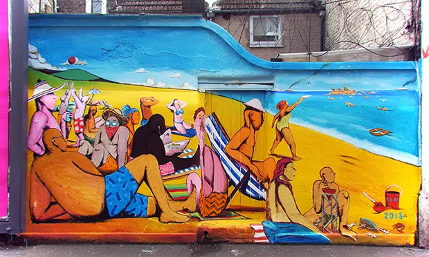 ‘The scene in east London is a jungle’: Street artist speaks out after unveiling Clapton murals