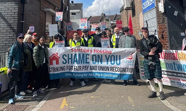 ‘Ready for the fight’: Sanctuary Housing workers backed by politicians as they strike again over pay