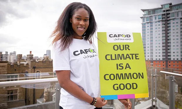 Pope-ular: Sandra Iheanacho will meet up with the Holy Father and other volunteers in Portugal. Photograph: CAFOD