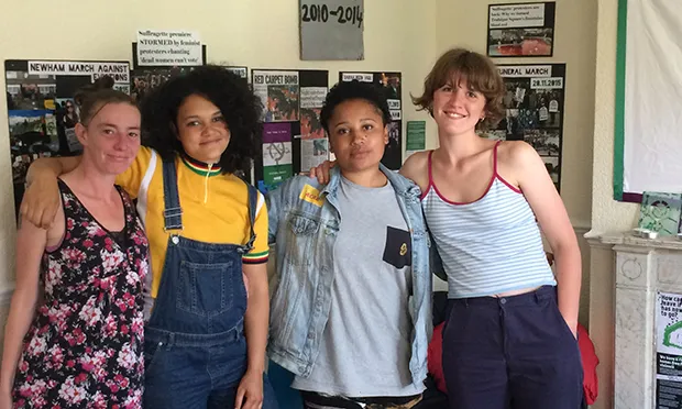 Sunday's protest by Sisters Uncut. Photograph: Sisters Uncut