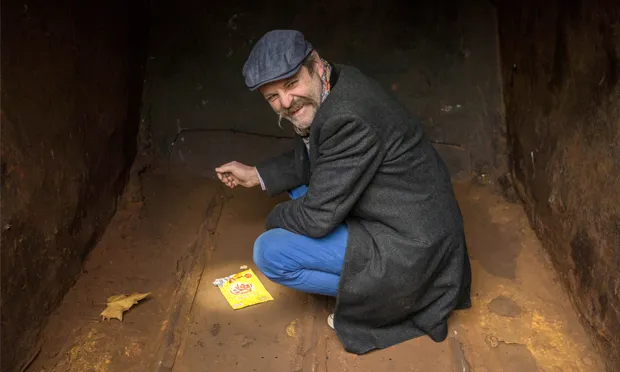 "For me rubbish is really important": Gavin Turk with Transubstantiation at the Skip Gallery. Photograph: Ali Tollervey