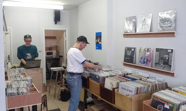 Crate-digging: the no-nonsense interior of Tome Records, a new opening on Graham Road. Photograph: Andrew Fawthrop