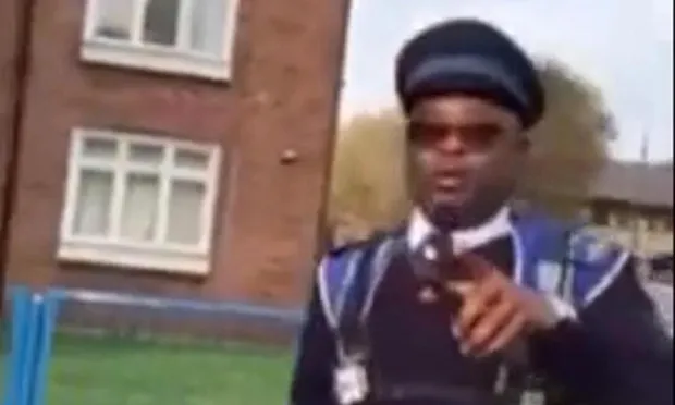 Traffic warden outside Homerton Hospital