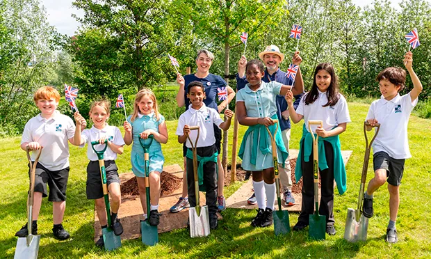 Hackney schoolchildren mark two ‘special milestones’ by planting trees at Olympic Park