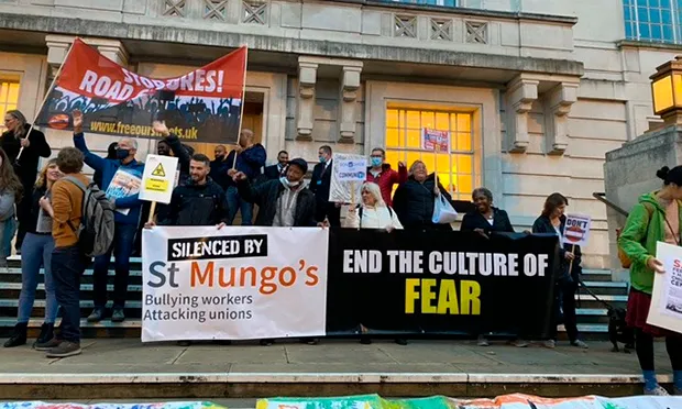 Union protests against suspension of staff member at homelessness charity – and wants Hackney Council to ‘demand reinstatement’
